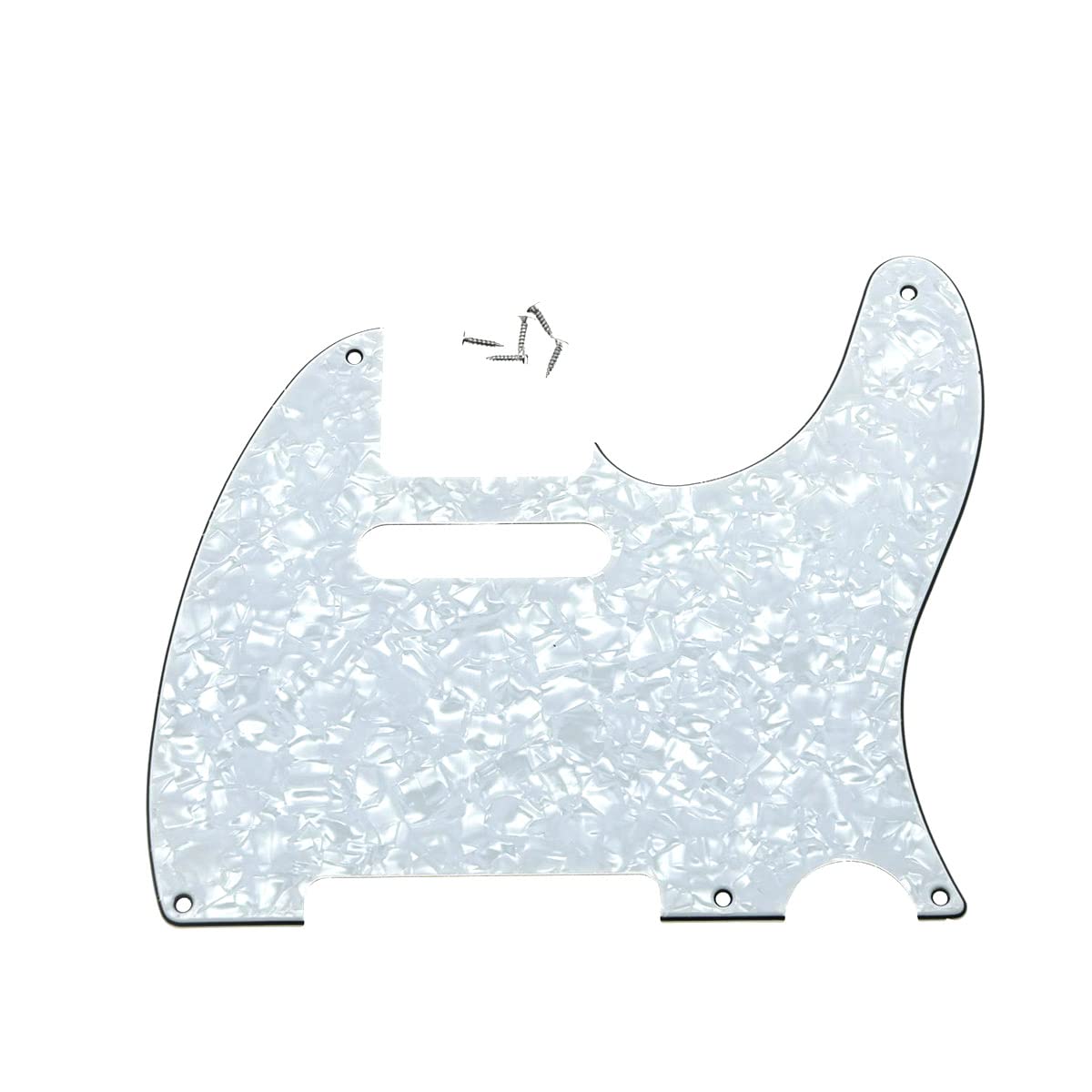 KAISH American Vintage 5 Hole Tele Pickguard TL Guitar Pick Guard Scratch Plate for Tele/Telecaster White Pearl โ image 1