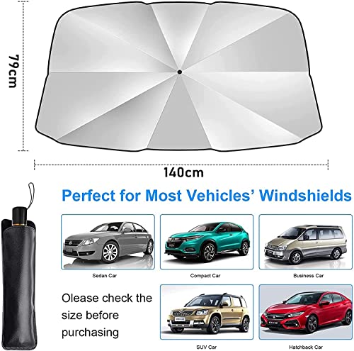 Parasol para Parabrisas de Coche,cubre sol para auto, Plegable Parasol Coche Delantero Protector con Anti UV Rayos, Parasol para Parabrisas Protección, Parasol para Parabrisas Automotriz Universal