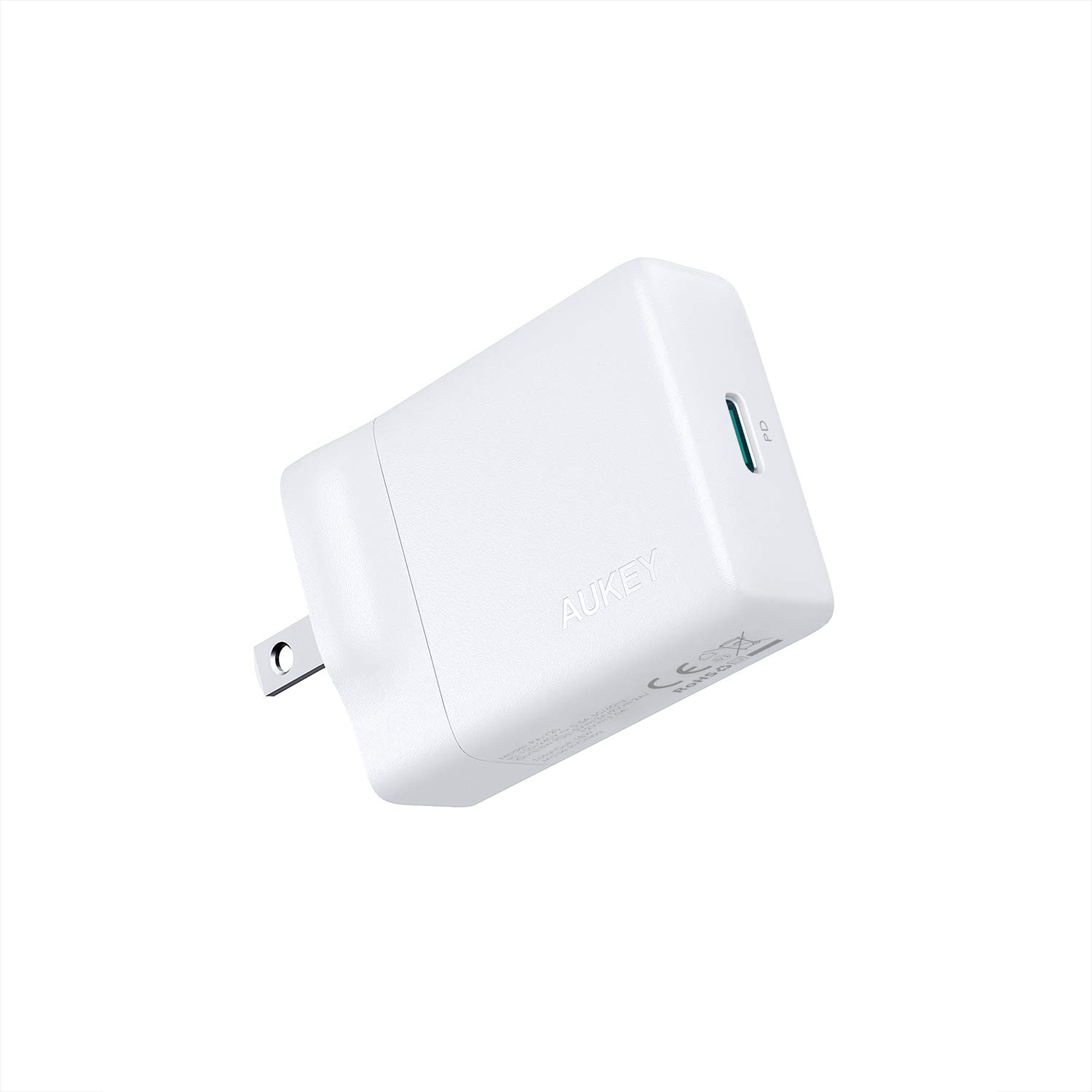 USB C Charger, AUKEY 18W Ultra-Compact iPhone Fast Charger for iPhone 12/12 Mini/12 Pro Max with Foldable Plug, Power Delivery Charger for iPhone 11 Pro Max, AirPods Pro, iPad Pro 2020 and More