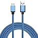 Micro USB Cable 3-Pack 6ft / 1.8m, BeneStellar Premium Nylon Braided USB 2.0 A Male to Micro B Charger Cord for Samsung, LG, Motorola, Nexus, HTC, Sony, Nokia, Android Devices and More (6ft Blue)