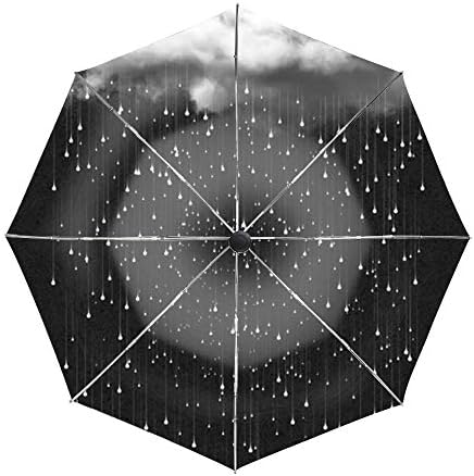 Golf Windproof Umbrella Black Rain Cloud Double Layer Design, Sturdy UV Protection Waterproof Umbrella