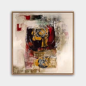 Framed Canvas Wall Art Modern Texture Painting Canvas Prints Home Artwork Decoration for Living Room,Bedroom - 16x16 inches