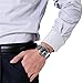 WWOOR Men's Analog Quartz Business Watch Roman Numeral Date Waterproof Stainless Steel Band Black