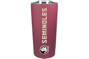Campus Colors NCAA Stainless Steel Tumbler perfect for Gameday - 18 oz - Double Walled - Keeps Drinks Perfectly Insulated (Florida State Seminoles - Maroon)