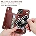for iPhone 11 Pro Max Wallet Case with Card Holder,OT ONETOP PU Leather Kickstand Card Slots Case,Double Magnetic Clasp and Durable Shockproof Cover for iPhone 11 Pro Max 6.5 Inch (Brown)