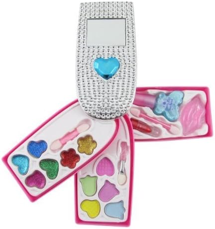 Cosmetics Set Petite Girls Cell Phone Shaped Cosmetics Play Set - Fashion Makeup Kit for Kids by Cosmetics Set