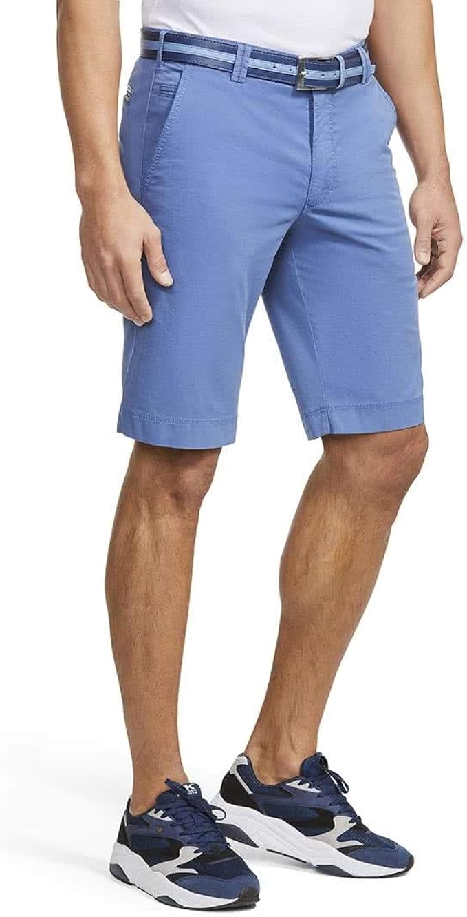 MEYER Men Pants BPalma Cotton Blue Light Cotton Stretch Bermuda