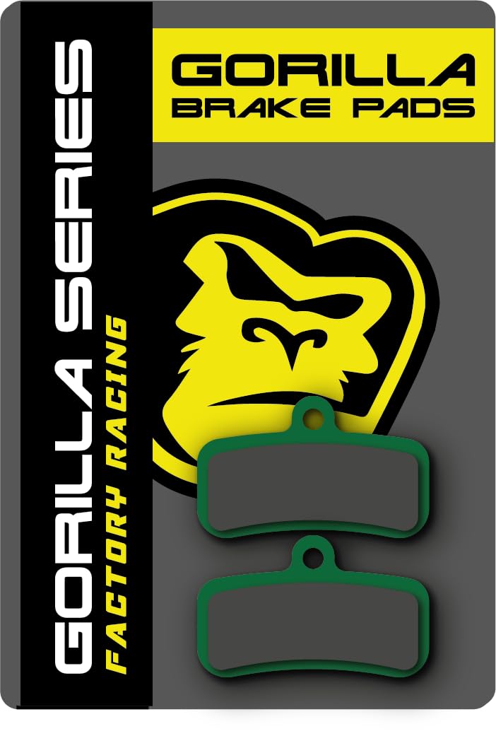 Gorilla Brakes Factory Racing Compound Bicycle Brake Pads for Shimano 4 Piston Brakes SLX, XT, Saint, XTR