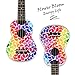 Honsing Soprano Ukulele Colorful Floral petal Painting Hawaii kids Guitar 21 inch Gift for Beginner matte finish