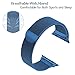 Seoaura Compatible Apple Watch Band 42mm 44mm, Stainless Steel Milanese Loop Replacement Strap with Magnetic Closure iWatch Series 4 3 2 1 Sports (Blue, 42mm/44mm)