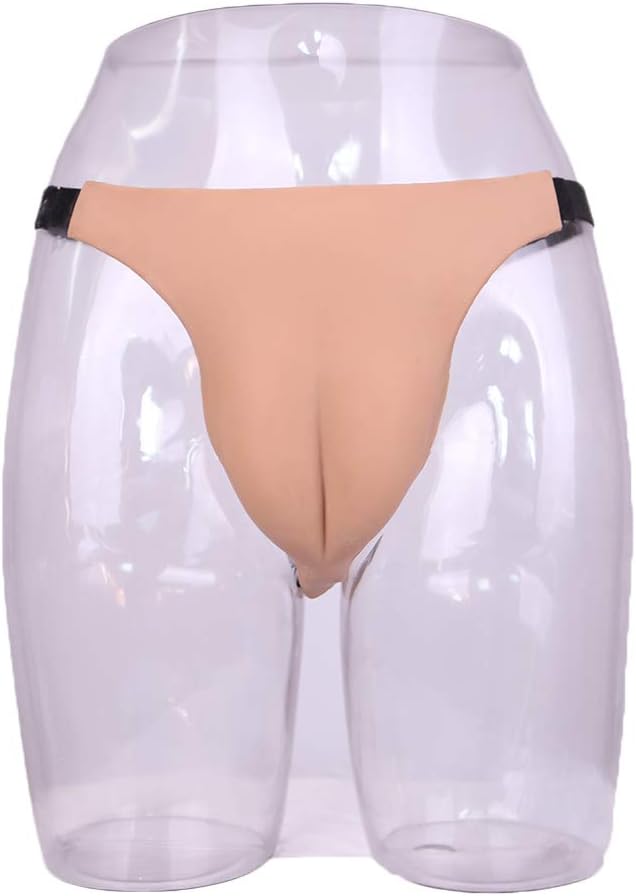 FHSGG Crossdresser Silicone Pants Cross Pants Men's Concealed Elastic Panties Cross Pants OneSize