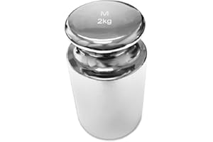 TRUE 42 True Calibration Weight 2000g (2000 Grams) 2kg OIML Class M2 Precision, Chrome Finish, Test Weight for Digital Scale