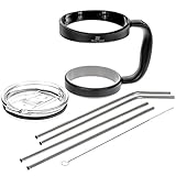 Bold Steel Accessory Kit Bundle with 4 Stainless Straws, Lid and Handle for 30-Ounce Tumbler