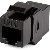Monoprice Cat5e RJ45 Inline Coupler Keystone Jack, Unshielded, Black