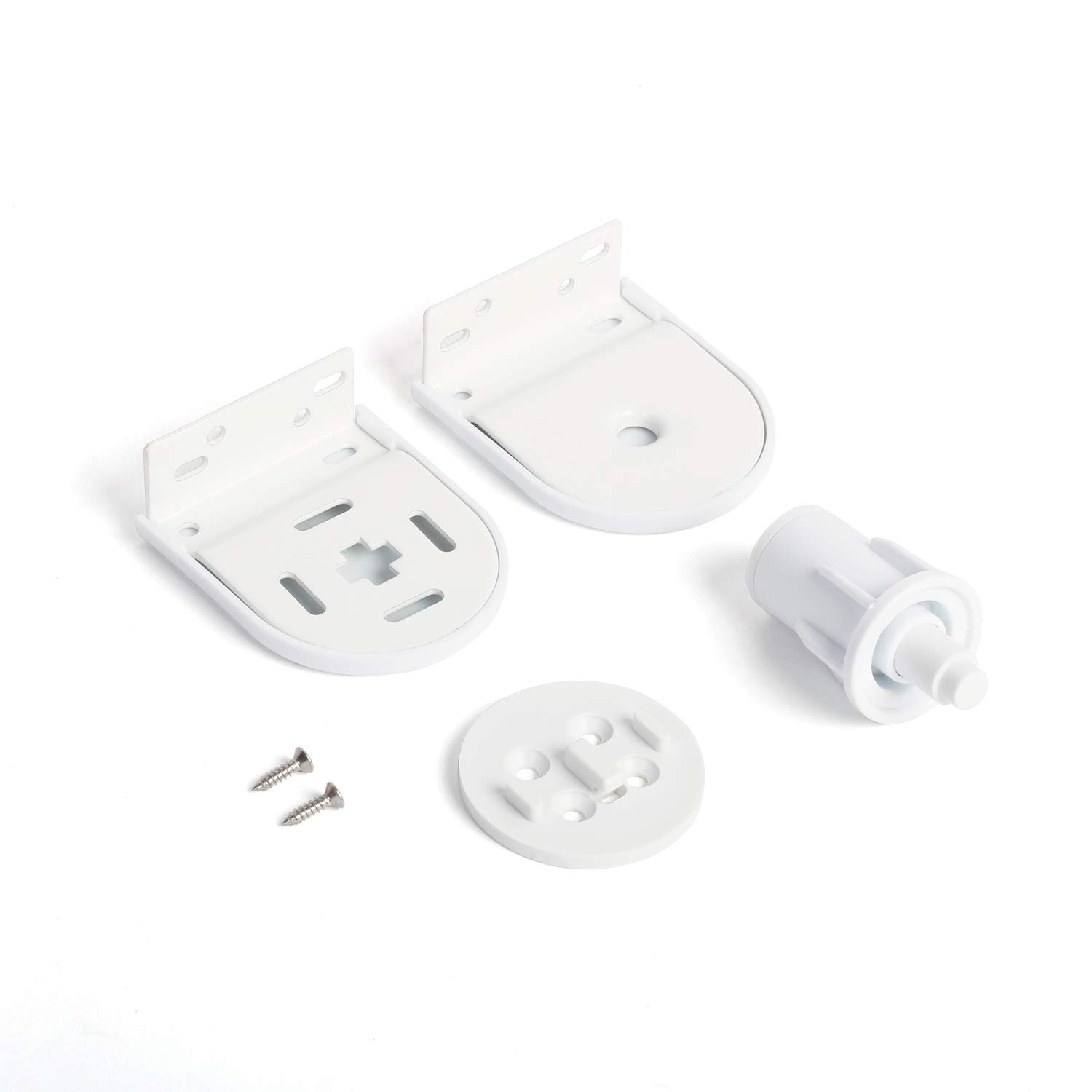 Rollerhouse 32mm Window Shade Repair Kit, Mount Brackets, Curtain Roller Blind Accessories for Electric Blinds with 1 1/4" Tube, 1 Pair, White