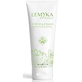 LEMYKA Natural Eczema Cream with Ceramides, Itch and Redness Relief for Atopic Dermatitis, Psoriasis, Hives, Organic Healing Ointment Long-lasting Moisturizer, Paraben-free, Fragrance-free, 2oz