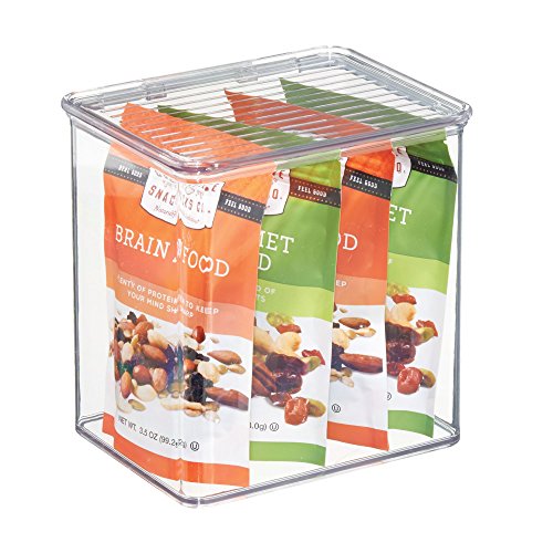 iDesign Kitchen Binz BPAFree Plastic Stackable Organizer Box with Lid