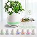 Music Flower Pot,LOVK Smart Touch Plant Piano Music Playing Flowerpot USB Rechargeable Wireless Bluetooth Speaker Musical Box Planter Decor with Multicolor Night Lights for Office Home (without Plant)