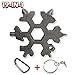 Upgraded Snowflake Tool, 19 in 1 Snowflake Multi-Tool, Portable Stainless Steel Keychain Screwdriver Snowflake Multitool as Unique Stocking Stuffers Gifts for Men, Dad, Kids, Teens, Adults (Black)