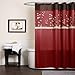 Lush Decor Cocoa Shower Curtain, Red - DISCONTINUED