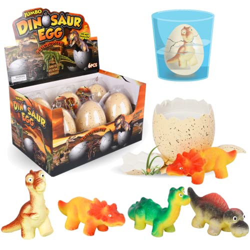 Dinosaur Eggs Toys, eirix 6 Pack Large Size Growing Dino Eggs That