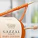 Gazzal Baby Cotton 1.76 Oz (50g) / 150 Yrds (165m) Soft, Fine Baby Yarn, 60% Cotton(White - 3410)