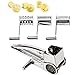 Rotary Cheese Grater - LOVKITCHEN Vegetable Stainless Steel Cheese Grater Shredder Cutter Grinder with 3 Drum Blades (Silver) primary