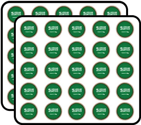Saudi Arabia Flag Seal Label Art Decor Sticker for Scrapbooking, Calendars, Arts, Kids DIY Crafts, Album, Bullet Journals 50 Pack
