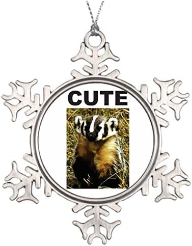 Personalised Christmas Tree Decoration cute badger of anger Outdoor Christmas Decoration Image