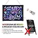 AGPtEK 16-Inch x 12-Inch Flashing Illuminated Erasable Neon LED Message Writing Board Bundle with Fluorescent Pens, Remote Control, USB Controller, Eraser Cloth, Metal Chain and Power Adapter
