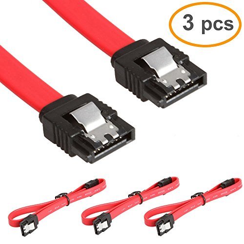 Relper 3pcs pack 10-inch 26awg sata iii 6.0 gbps 7pin f…