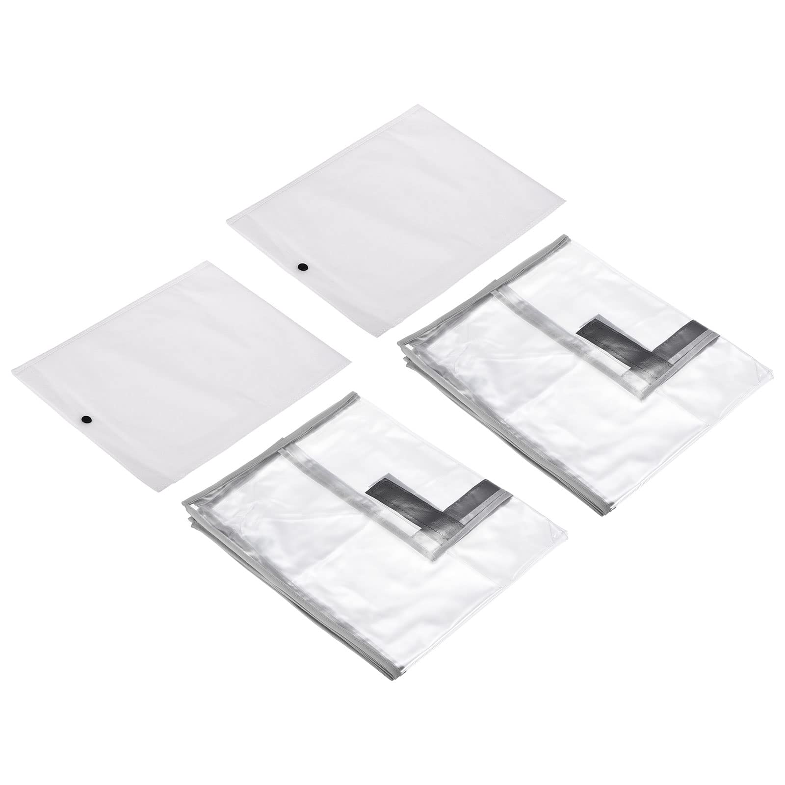 PATIKIL Universal Luggage Protector with Fastener 28 Inch, 2 Pack Portable Clear PVC Antistatic Waterproof Dust Cover for Suitcase, Grey