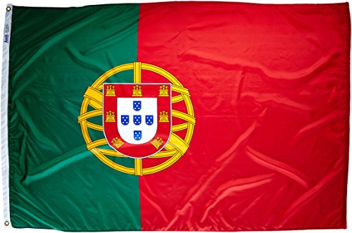 Annin Flagmakers Bandeira de Portugal feita de acordo com as especificações oficiais das Nações Unidas, 10 x 1,8 m (modelo 196852)