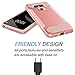 LG G6 Case, JDB Heavy Duty Defender Shock Absorption Impact Resistant Protection Hybrid with Flexible Inner Protection and Reinforced Hard Bumper Frame Case for LG G6 (2017) - Rose Gold