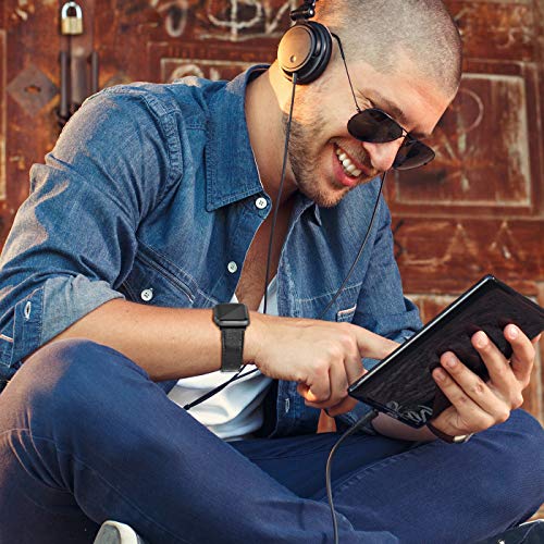 hooroor Leather Bands Compatible Apple Watch Band 38mm 40mm 42mm 44mm Replacement Strap for iWatch Series 6, SE, Series 5, Series 4,Series 3,Series 2,Series 1,Sport, Edition Womens Mens(Pink,38/40mm)