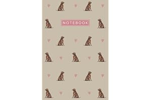 Brown Labrador Retriever Notebook: Cute Aesthetic Lined Journal for Chocolate Brown Lab Dog Lovers