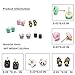 Wholesale Multi colored 9 Set Owl Fox Cat Penguin Tortoise Ball Stud Earrings, Hypoallergenic