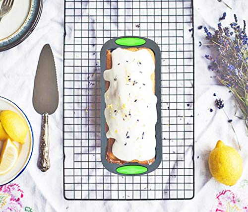 Megrocle Silicone Bread and Loaf Pan Set of 2, Nonstick Premium Food Grade Silicone Toast Pan Baking Pans, Oven-Microwave-Dishwasher Safe BPA Free Silicone Bakeware Cake Molds, 8.7"x4"x2.4" Inside - Thumbnail 4