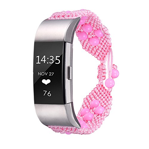 For Fitbit Charge Bands Pink Beads, Bandmax Knit Nigeria Ubuy