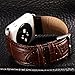 Valkit Compatible Apple Watch Bands 42mm 44mm Genuine Leather Strap Smart Watch Band Bracelet Replacement Wristband with Stainless Steel Adapter Clasp Replacement for Apple iWatch 4 3 2 1, 42MM -Brown