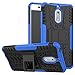 Nokia 6 Case, KimBoo Dual Layer Shock-Absorption Armor Cover Full-Body Protective Case with Kickstand Combo PC+TPU Back for Nokia 6 (Blue)