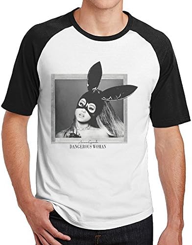 Short Sleeve Ariana Grande Dangerous Woman Man Printed Raglan Baseball Jerseys