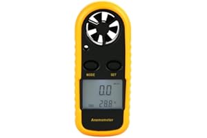 Wind Speed Gauge, Anemometer Portable Digital Air Speed Meter Wind Thermometer for Measure Wind Speed and Wind Temperature
