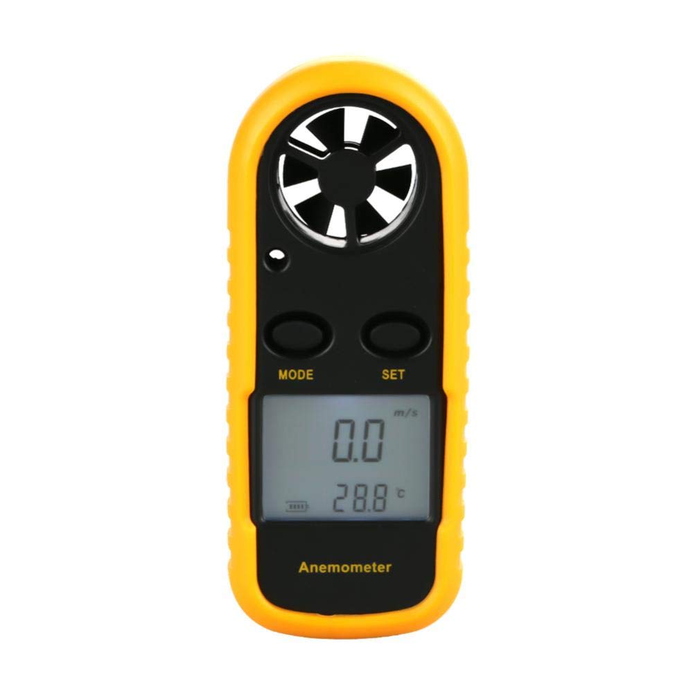 Wind Speed Gauge, Anemometer Portable Digital Air Speed Meter Wind Thermometer for Measure Wind Speed and Wind Temperature
