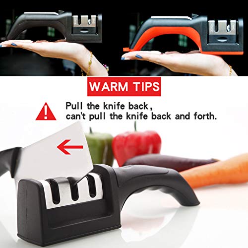 Brush Cup,LtrottedJ KnifeSharpener Quick Sharpener 3 Stages SharpenerKnife Grinder Silicone Rubber (Black)