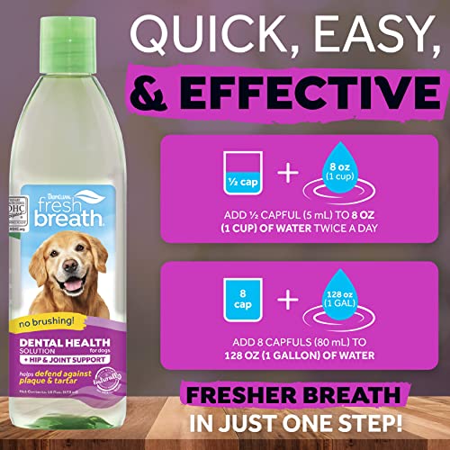 TropiClean Fresh Breath Dog Dental Water Additive Dog Breath
