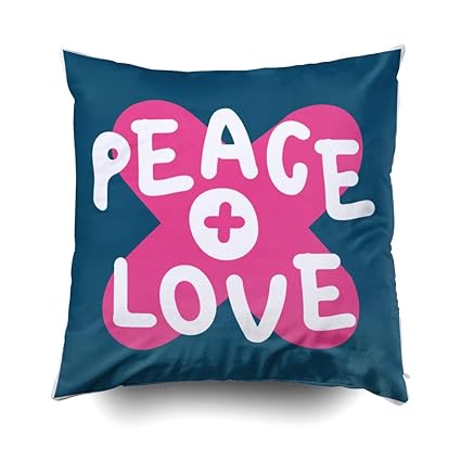 Amazon Com Capsceoll Euro Pillow Covers Peace And Love In Comic