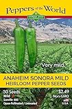 Anaheim Mild Sonora Pepper 30 Seeds - Heirloom