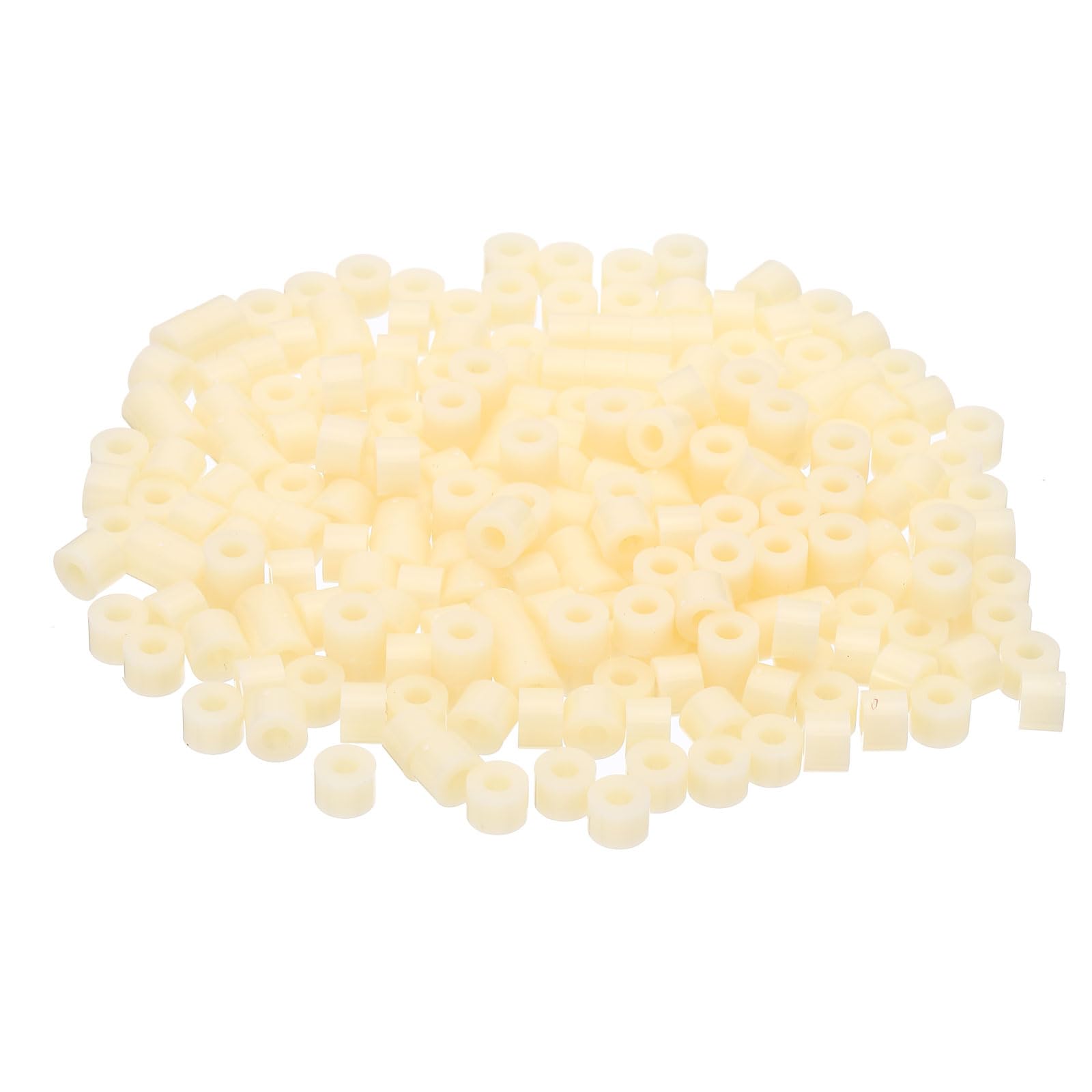 PATIKIL M3 Electrical Outlet ABS Spacers, 240 Pcs 3.2mm ID, 7mm OD, 5mm Length Washer Spacer Assortment Plastic Round Without Threaded,Switch and Receptacle Spacers for M3 Screws