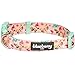 Blueberry Pet 11 Patterns Spring Scent Inspired Rose and Butterfly Print Pastel Pink Adjustable Dog Collar, Small, Neck 12
